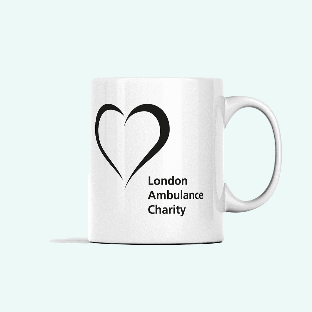 London Ambulance Charity Logo Black and White Mug